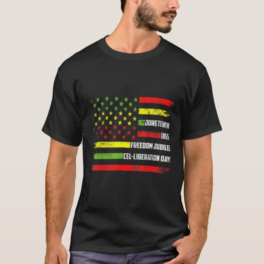 Juneteenth Flag Celebrating Black History Emancipa T-shirt (Voorkant)