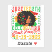 Juneteenth Flag Viering Black Freedom Juneteen Sticker (Vel)