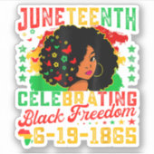 Juneteenth Flag Viering Black Freedom Juneteen Sticker (Voorkant)