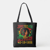 Juneteenth Flag Viering Black Freedom Juneteen Tote Bag (Achterkant)