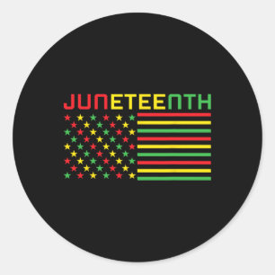 Juneteenth Flag - Zwarte geschiedenis - Afrikaanse Ronde Sticker