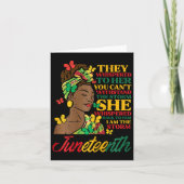 Juneteenth fluisterden ze dat je niet kunt staan S Kaart (Voorkant)