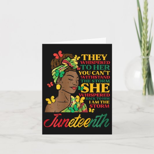 Juneteenth fluisterden ze dat je niet kunt staan S Kaart (Voorkant)