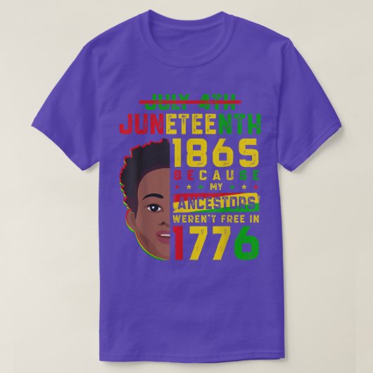 Juneteenth for Men African Black American Freedom  T-shirt (Design voorkant)