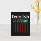 Juneteenth Free-ish from 1865 Black Pride Kaart (Gele Bloem)