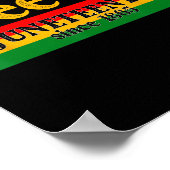 Juneteenth Free-ish Since 1865 Celebration Black M Poster (Hoek)