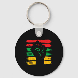Juneteenth Free Since 1865 Black History Freedom F Sleutelhanger