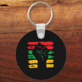 Juneteenth Free Since 1865 Black History Freedom F Sleutelhanger (Voorkant)