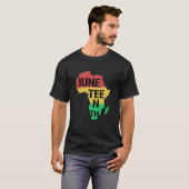 Juneteenth Freedom 1865 Afro-Amerikaanse trots T-shirt (Voorkant volledig)