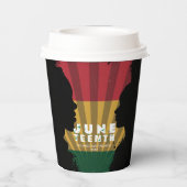 Juneteenth Freedom 1865 Zwart Geschiedenis Viering Papieren Bekers (Achterkant)