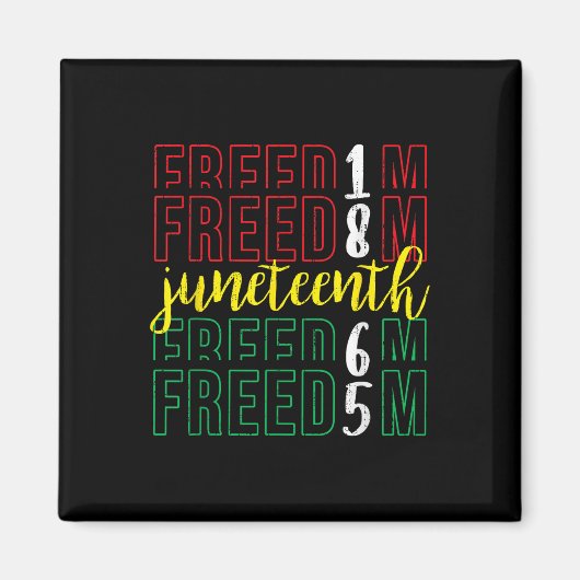 Juneteenth Freedom - 19 juni 1865 Afrikaanse Afro Magneet (Voorkant)