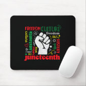 Juneteenth Freedom - 19 juni 1865 Afrikaanse Afro  Muismat (Met muis)