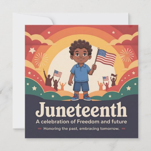 Juneteenth Freedom Boy Kaart (Voorkant)
