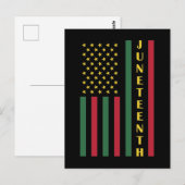 Juneteenth Freedom Celebration USA American Flag Briefkaart (Voorkant / Achterkant)