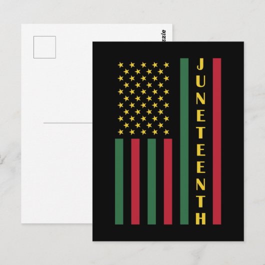 Juneteenth Freedom Celebration USA American Flag Briefkaart (Voorkant / Achterkant)