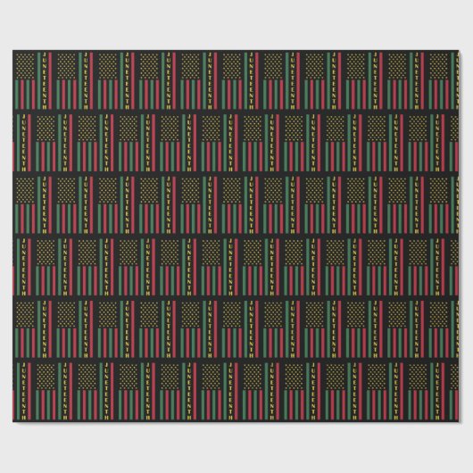 Juneteenth Freedom Celebration USA American Flag Cadeaupapier (Vlak)