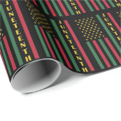 Juneteenth Freedom Celebration USA American Flag Cadeaupapier (Rol Hoek)