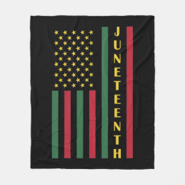 Juneteenth Freedom Celebration USA American Flag Fleece Deken