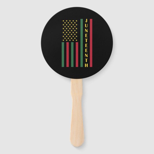 Juneteenth Freedom Celebration USA American Flag Handwaaier (Achterkant)