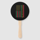 Juneteenth Freedom Celebration USA American Flag Handwaaier (Voorkant)