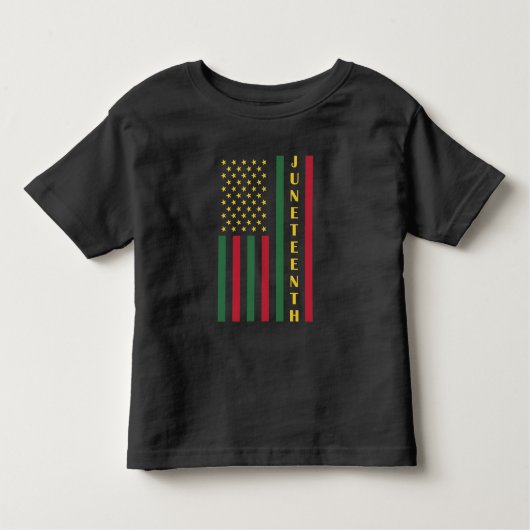 Juneteenth Freedom Celebration USA American Flag Kinder Shirts (Voorkant)