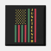 Juneteenth Freedom Celebration USA American Flag Magneet (Voorkant)