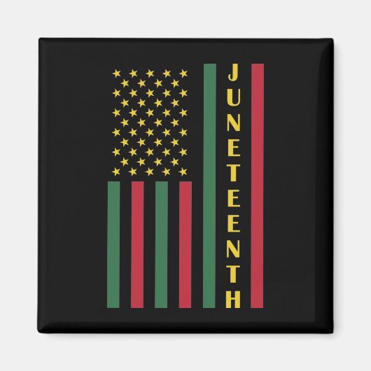 Juneteenth Freedom Celebration USA American Flag Magneet (Voorkant)