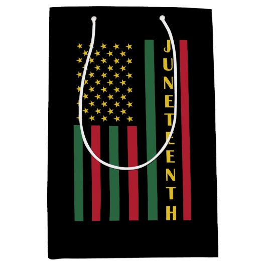 Juneteenth Freedom Celebration USA American Flag Medium Cadeauzakje (Voorkant)