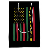 Juneteenth Freedom Celebration USA American Flag Medium Cadeauzakje (Achterkant)