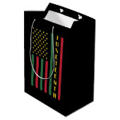 Juneteenth Freedom Celebration USA American Flag Medium Cadeauzakje (Achterkant Gekanteld)