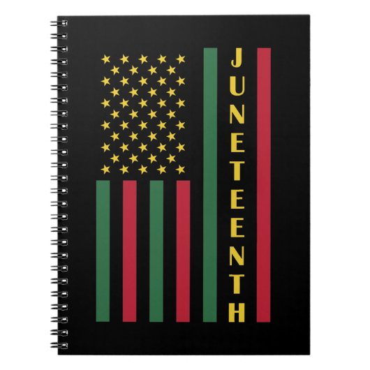 Juneteenth Freedom Celebration USA American Flag Notitieboek (Voorkant)