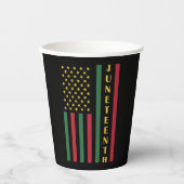 Juneteenth Freedom Celebration USA American Flag Papieren Bekers (Voorkant)