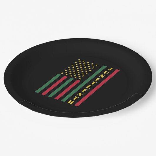 Juneteenth Freedom Celebration USA American Flag Papieren Bordje (Gekanteld)