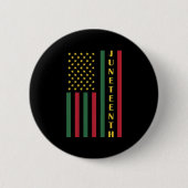 Juneteenth Freedom Celebration USA American Flag Ronde Button 5,7 Cm (Voorkant)