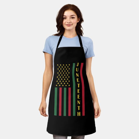 Juneteenth Freedom Celebration USA American Flag Schort (Gedragen)