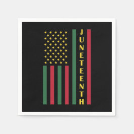 Juneteenth Freedom Celebration USA American Flag Servet
