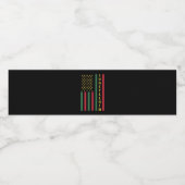 Juneteenth Freedom Celebration USA American Flag Waterfles Etiket (Enkel label)