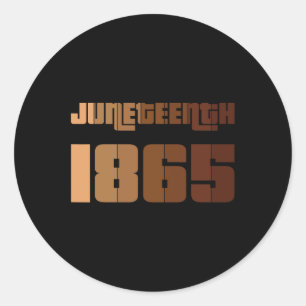 Juneteenth Freedom Day 19 juni 1865 Melanin Ronde Sticker