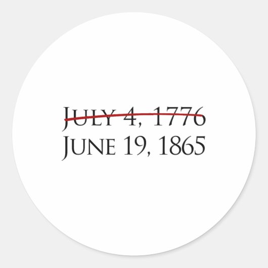 Juneteenth Freedom Day 19 juni Ronde Sticker (Voorkant)
