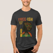 Juneteenth Freedom Day Afrocentrische kunst Tri-Blend Shirt (Voorkant)
