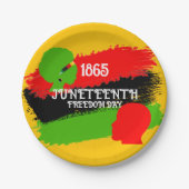 Juneteenth Freedom Day Flag Celebration 1865 Feest Papieren Bordje (Voorkant)
