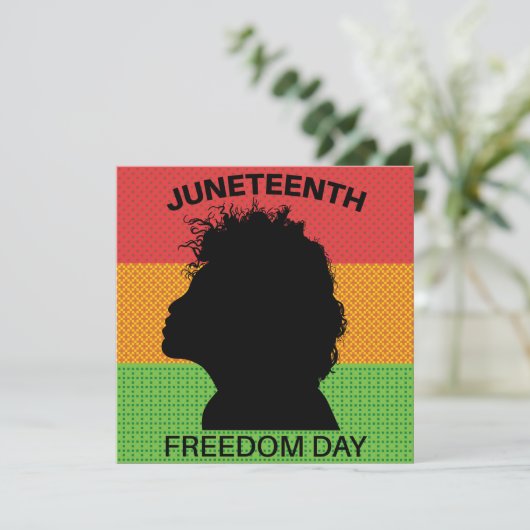 Juneteenth Freedom Day, Flag Pattern Kaart (Staand voorkant)