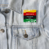 Juneteenth Freedom Day Stadsfeest Vierkante Button 5,1 Cm (In situ)