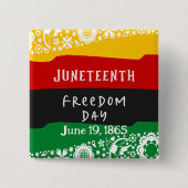 Juneteenth Freedom Day Stadsfeest Vierkante Button 5,1 Cm (Voorkant)