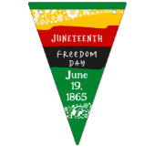 Juneteenth Freedom Day Stadsfeest Vlaggetjes (Eerste vlag)