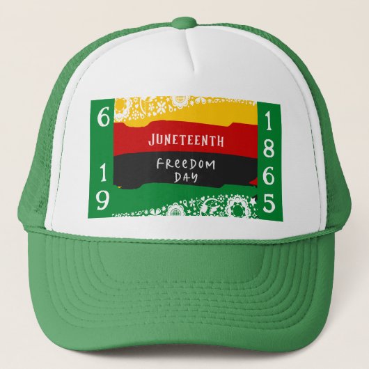 Juneteenth Freedom Day Stadsviering 6 19 1865 Trucker Pet (Voorkant)