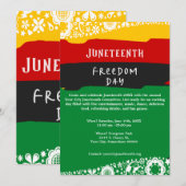 Juneteenth Freedom Day Stadsviering Fancy vlag Feestdagenkaart (Voorkant / Achterkant)