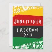 Juneteenth Freedom Day Stadsviering Fancy vlag Feestdagenkaart (Achterkant)