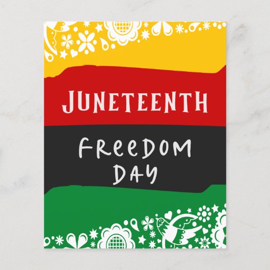 Juneteenth Freedom Day Stadsviering Fancy vlag Flyer (Achterkant)