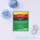 Juneteenth Freedom Day Stadsviering Fancy vlag Flyer (Enkel)